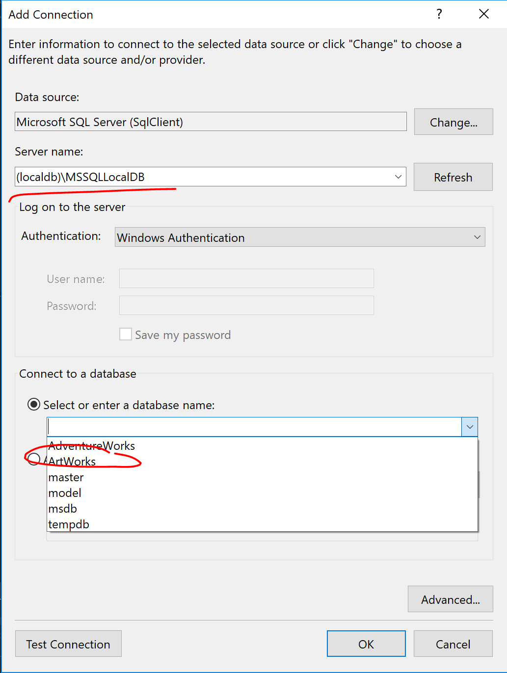 Adding Database Connection